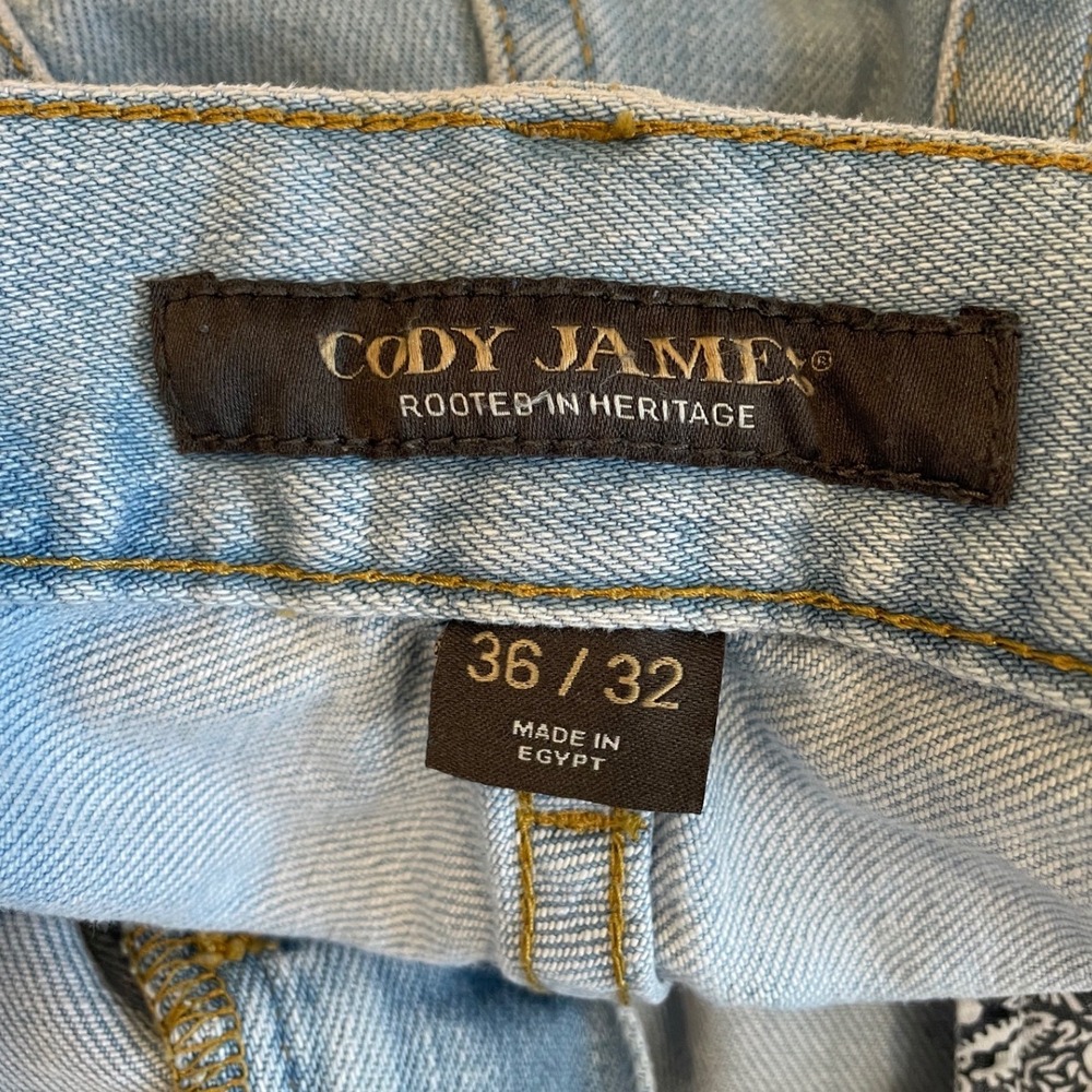 Cody James Jackson Slim Straight Jeans Mens 36x32 Western Cowboy Blue Denim - Picture 4 of 9